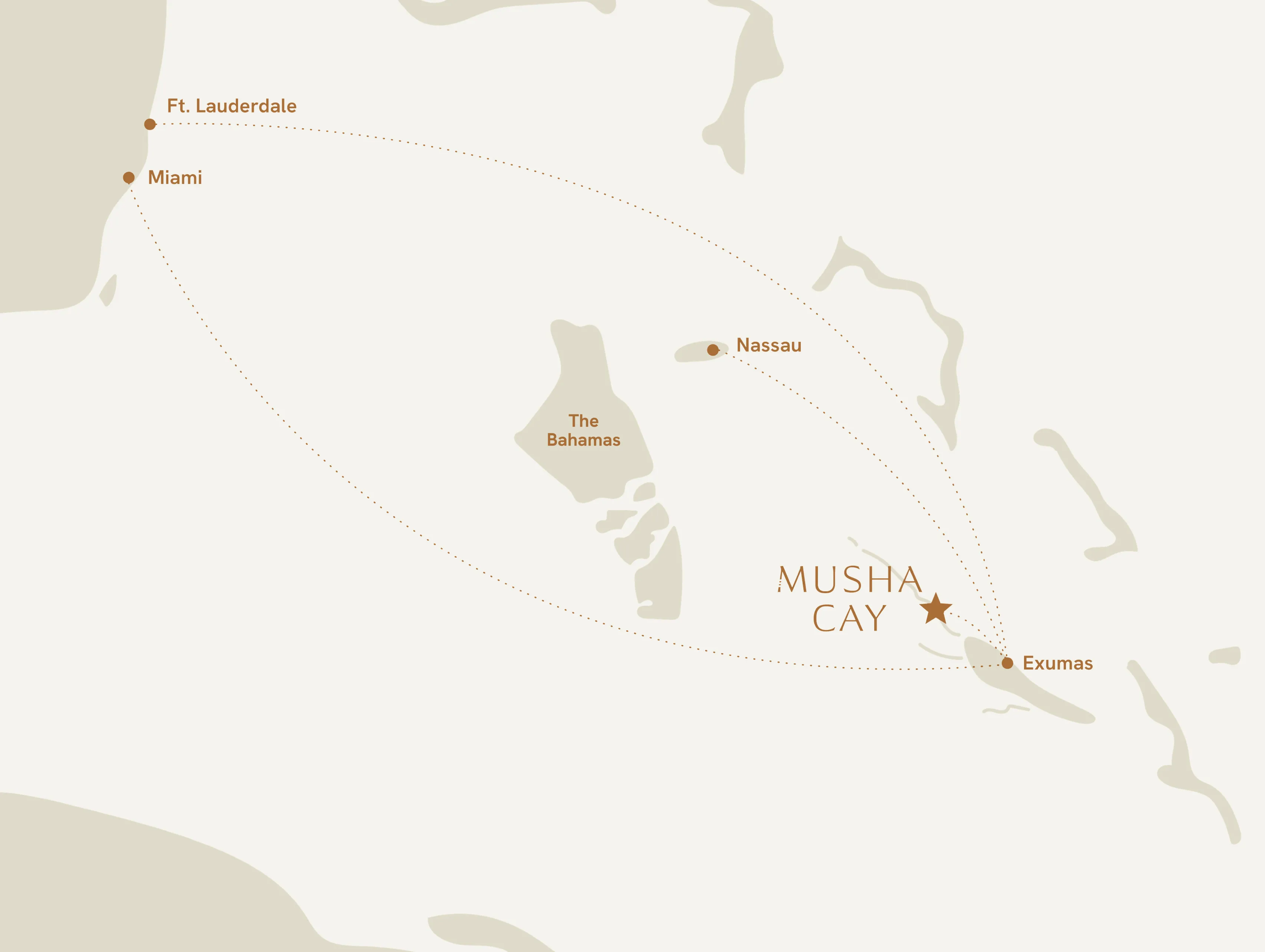 Map of the Location of Musha Cay
